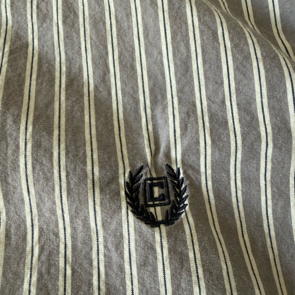 Chaps Classic Fit Button Down Shirt Mens XL Gray And White Stripes PREPPY - Picture 8 of 11